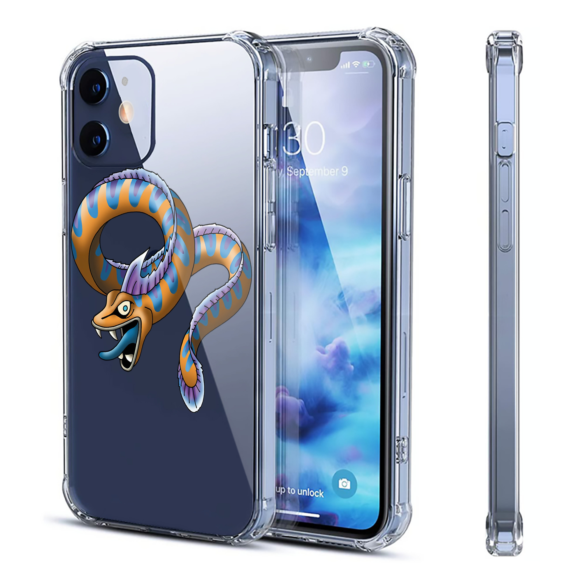 （画像用） ドラゴンクエスト Doragon Kuesuto Dragon Quest 【iPhone 12シリーズ対応】透明スマホケース（クリアソフトケース）